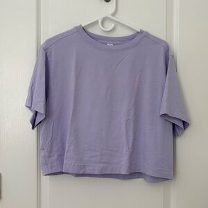 LULULEMON | Cropped Cotton Tee | Purple | size Large